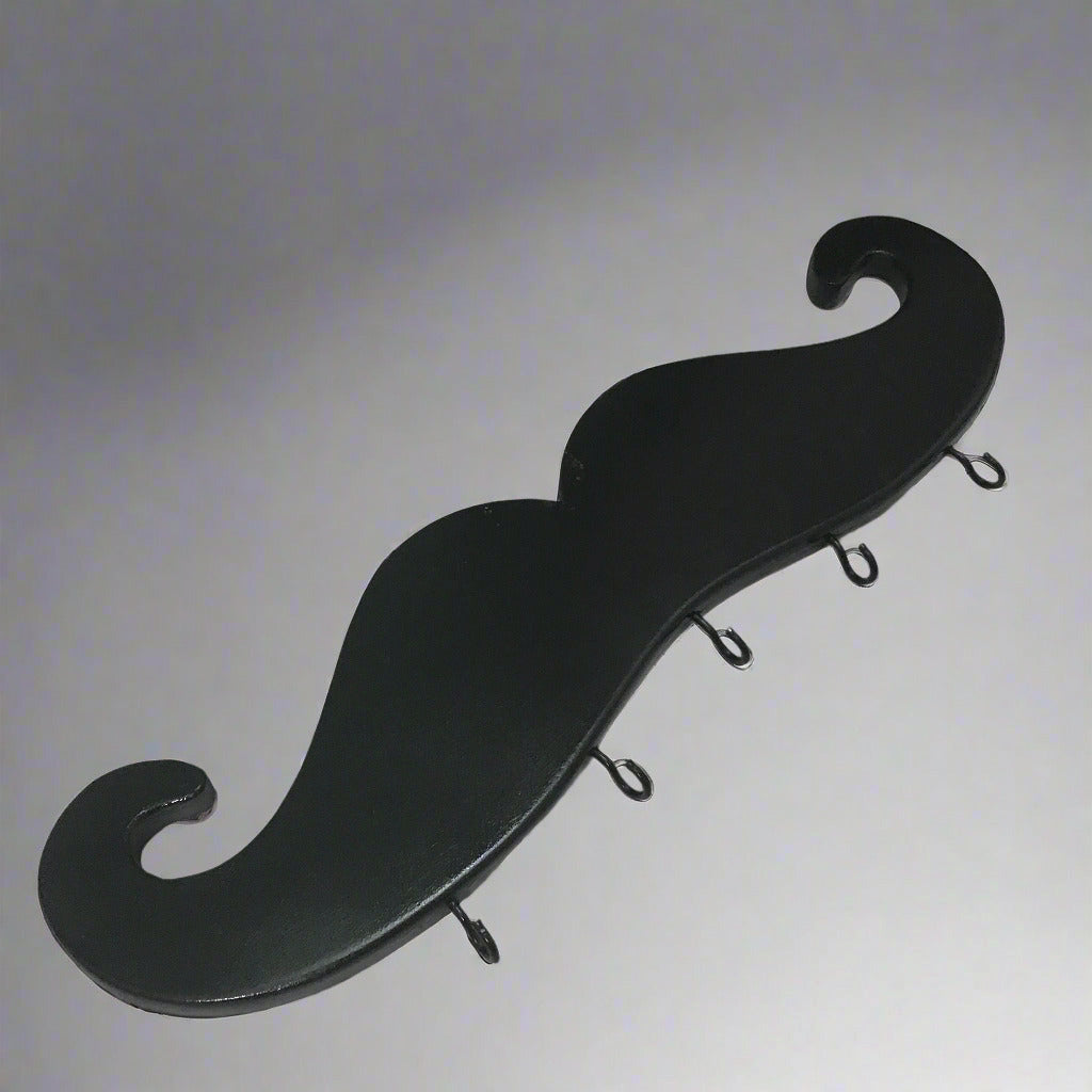 Mustache Shaped Wooden Key Holder