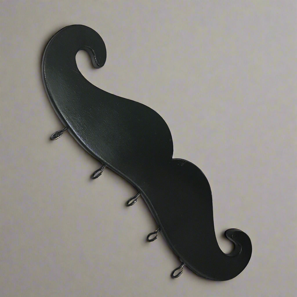 Mustache Shaped Wooden Key Holder
