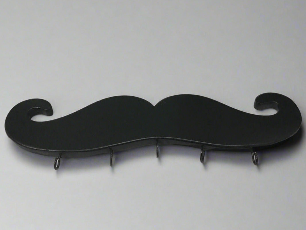 Mustache Shaped Wooden Key Holder