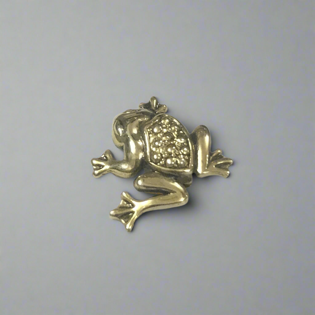 Little Happy Frog Brooch, Gold Plated