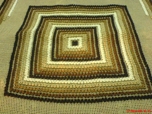 Handmade Crochet Bed sheets Brown Shades