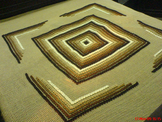 Handmade Crochet Bed sheets Brown Shades