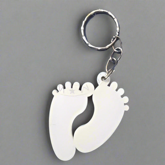 Laser Cut Acrylic Feet keychain