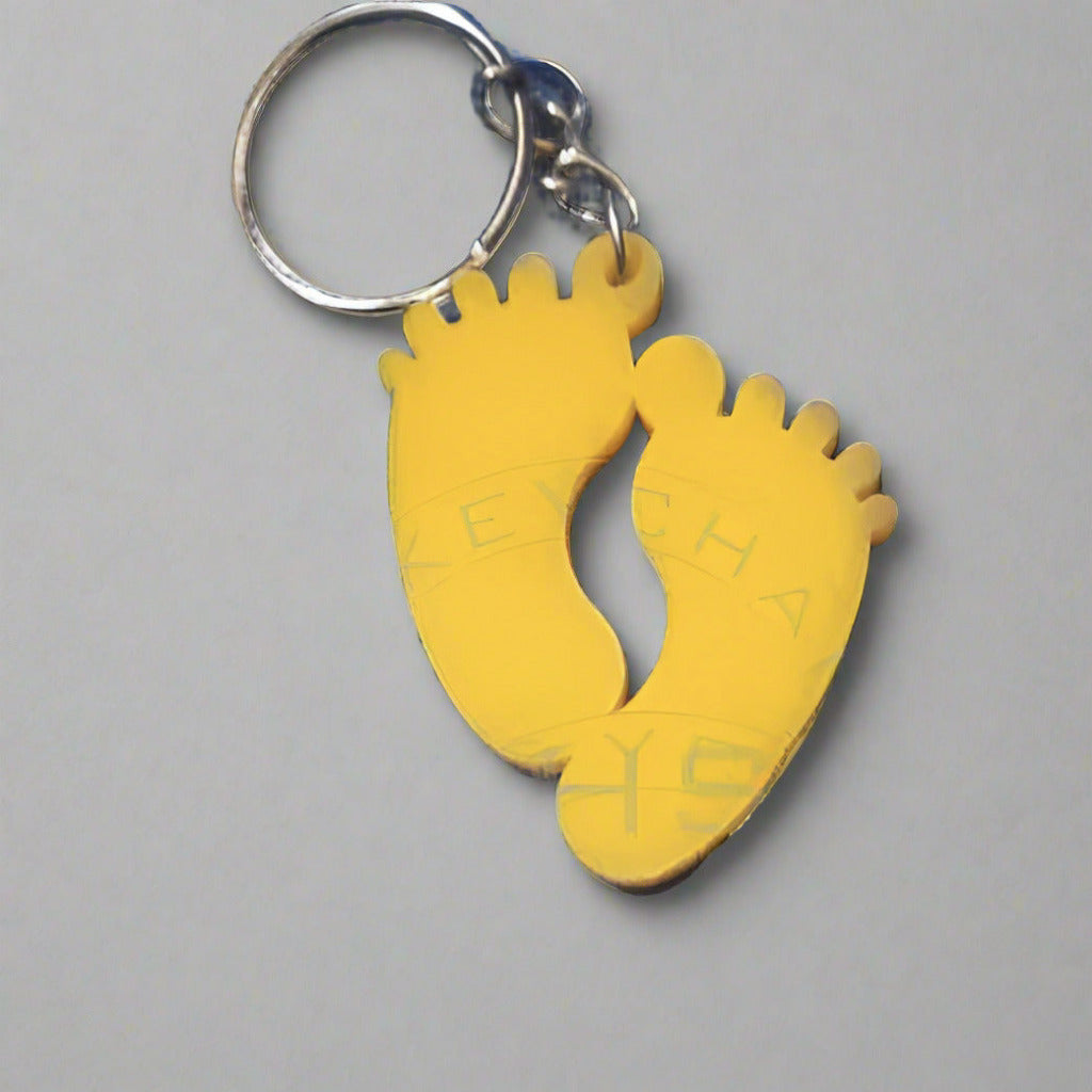 Laser Cut Acrylic Feet keychain