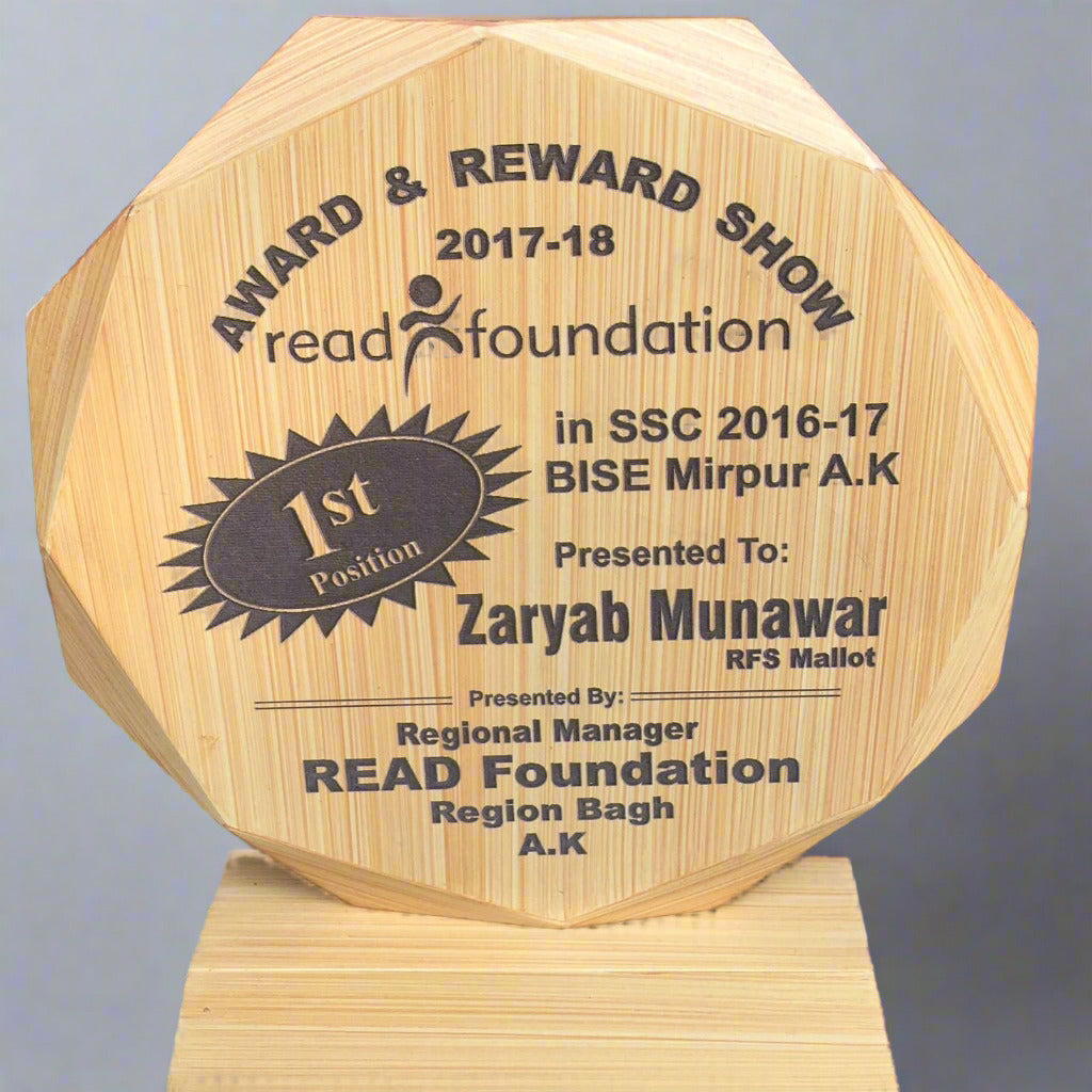 Hexagonal Polished MDF Award Plaque