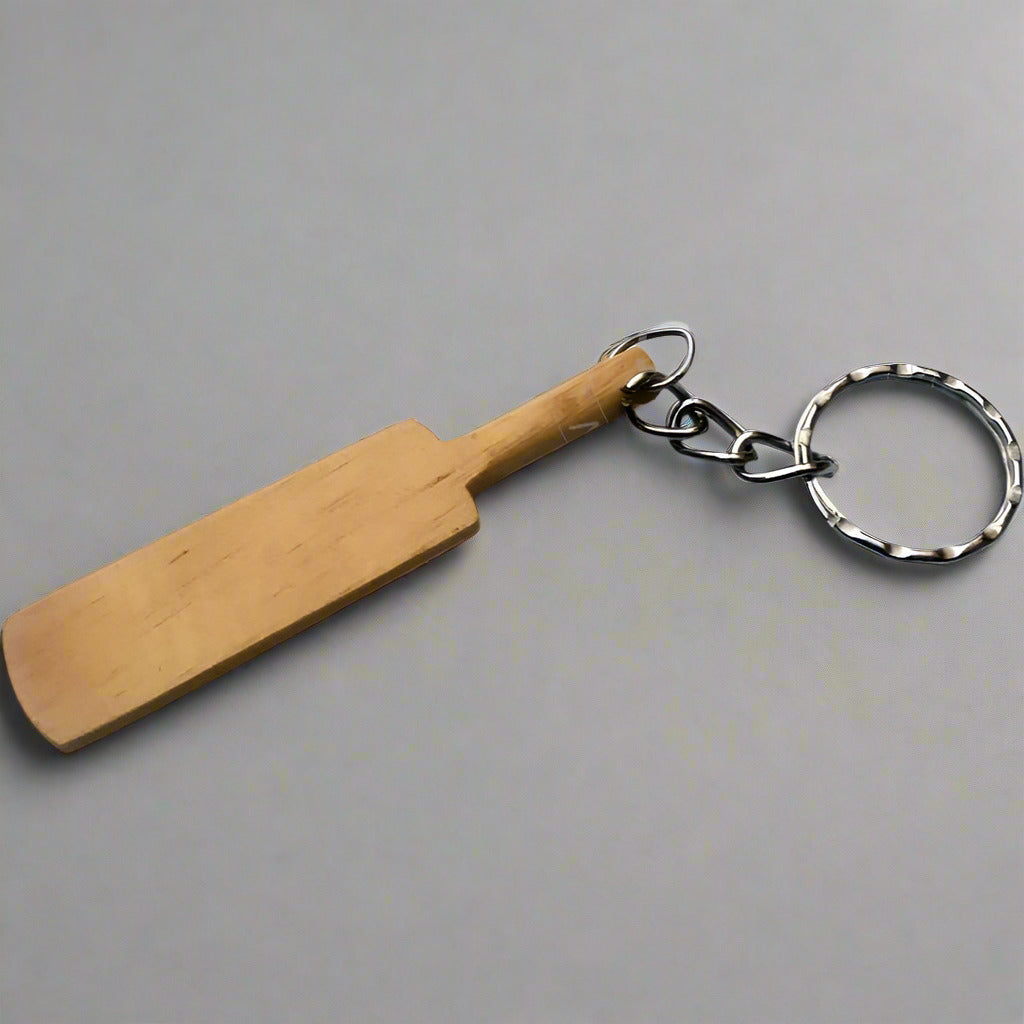 Handcrafted Miniature Wooden Cricket Bat keychain