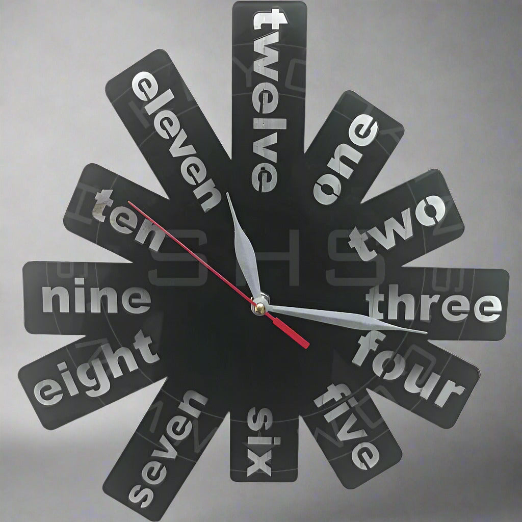 Modern Style Laser Cut Acrylic Clock