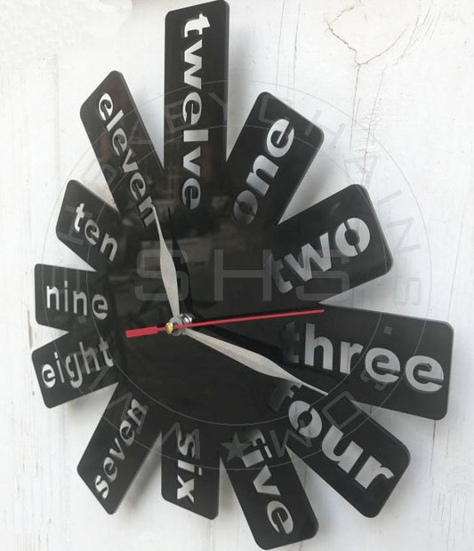 Modern Style Laser Cut Acrylic Clock