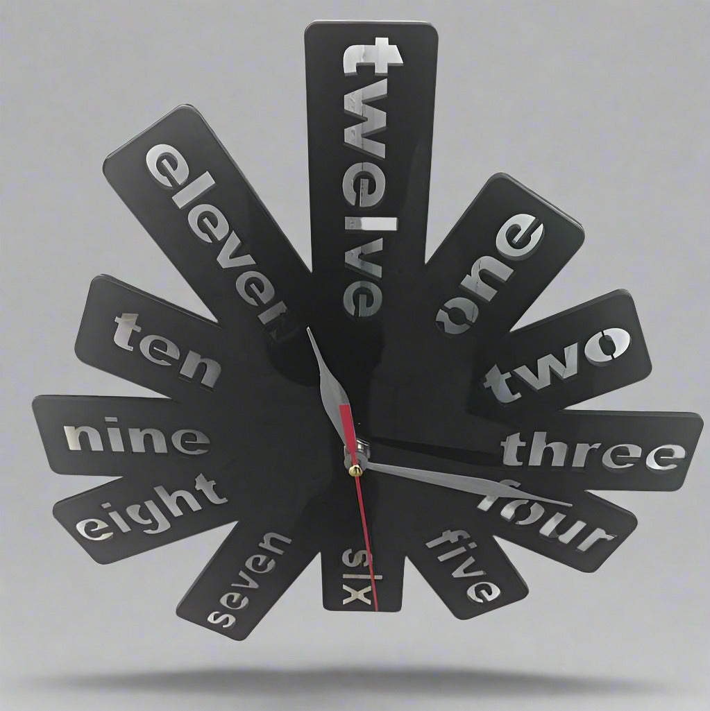 Modern Style Laser Cut Acrylic Clock