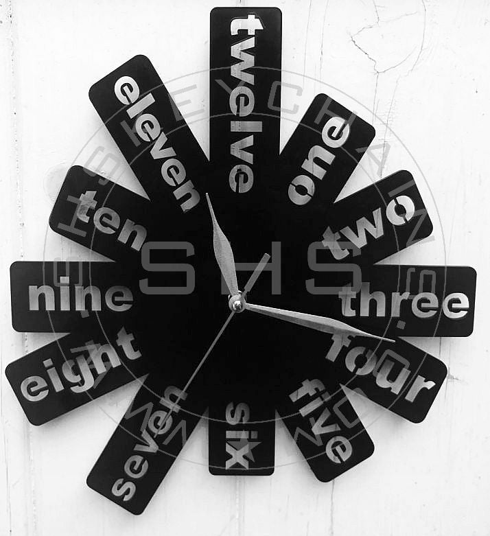Modern Style Laser Cut Acrylic Clock