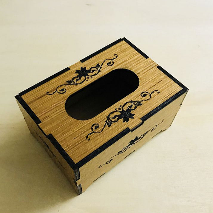 Laser Cut Plywood Tissue Holding Box