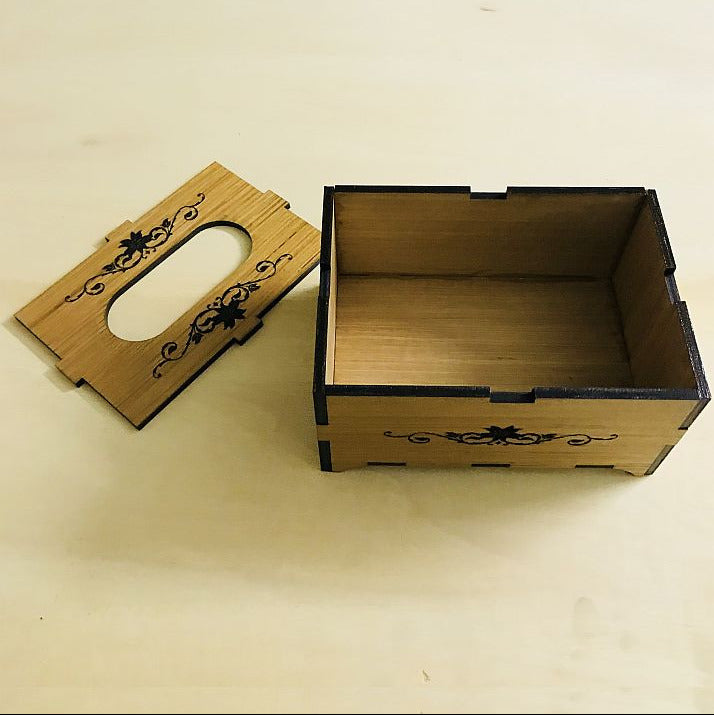 Laser Cut Plywood Tissue Holding Box