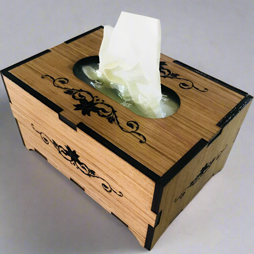 Laser Cut Plywood Tissue Holding Box