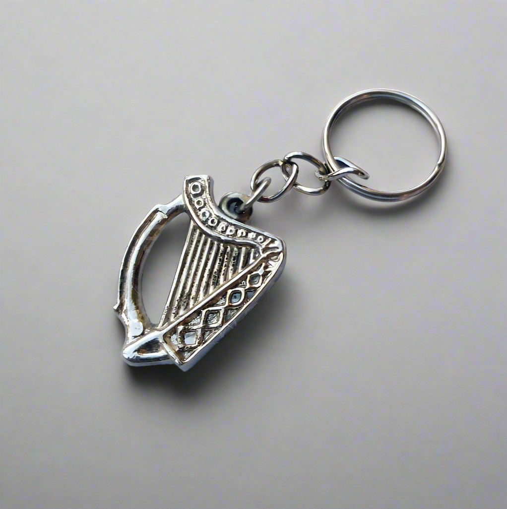 Irish Celtic Harp Shaped Keychain