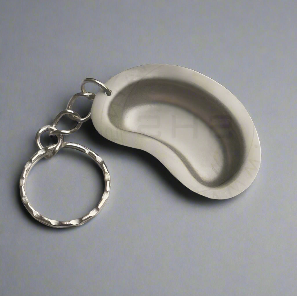 Keyring- Stainless Steel Miniature Kidney Dish