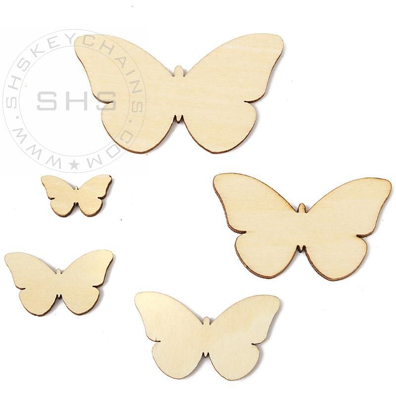 Laser Cut Plywood Butterflies-Assorted Sizes-Set of 5