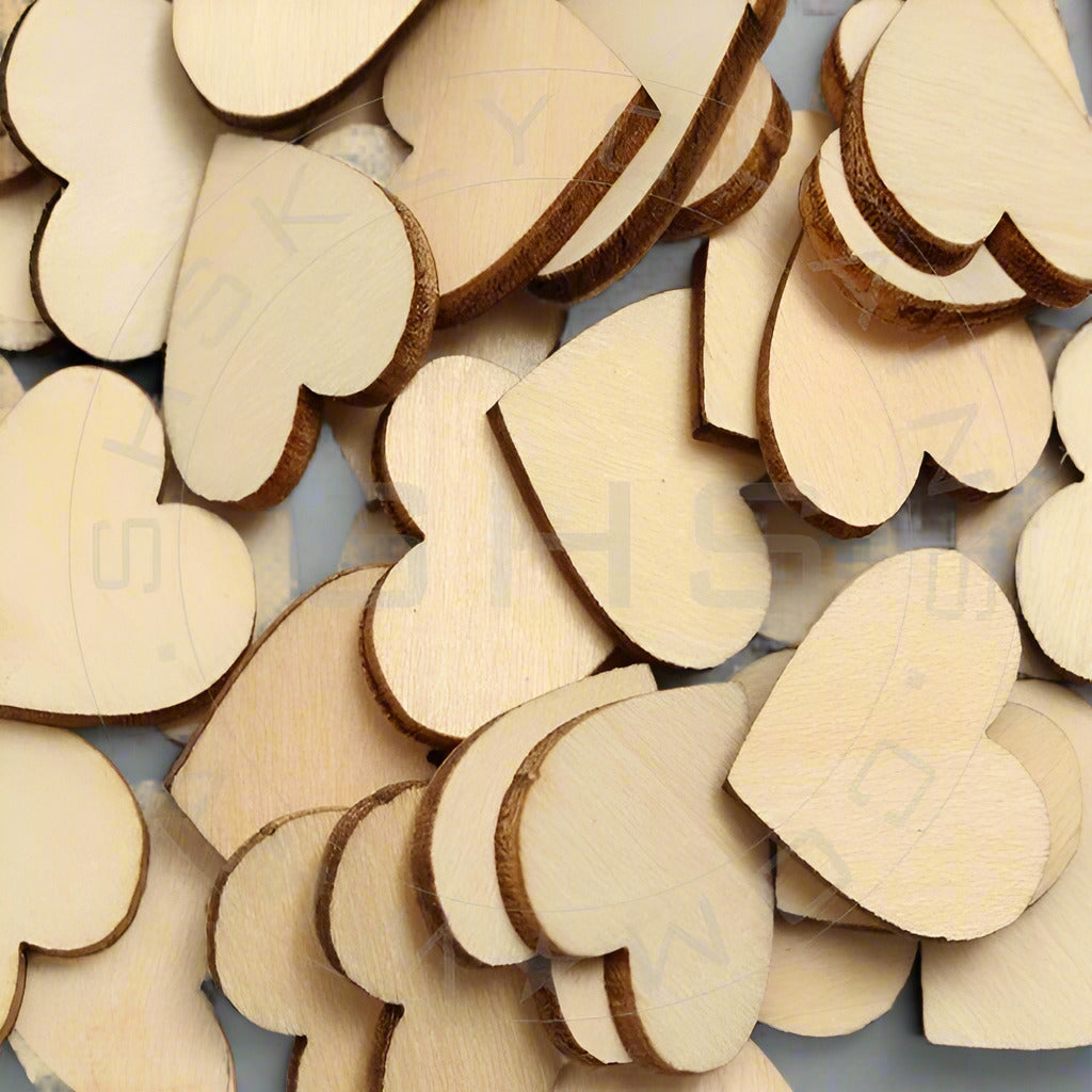 Laser Cut Hearts -1 inch- Pack of 50