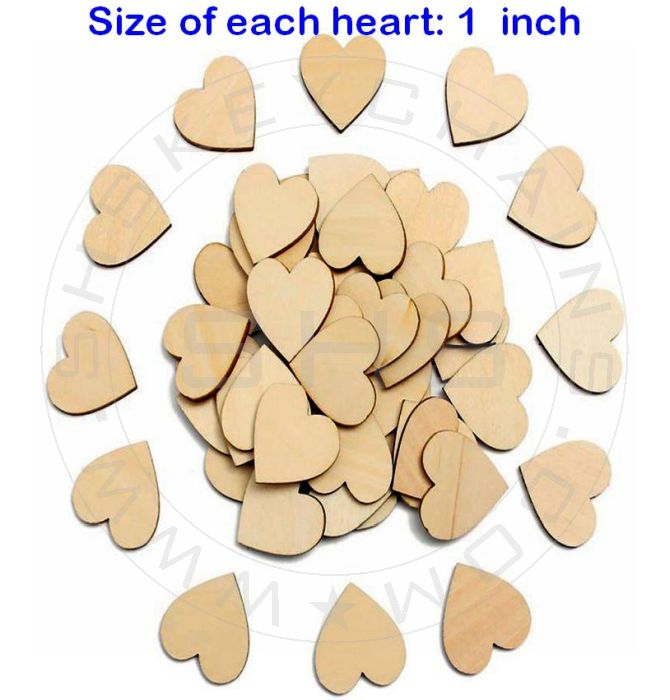 Laser Cut Hearts -1 inch- Pack of 50
