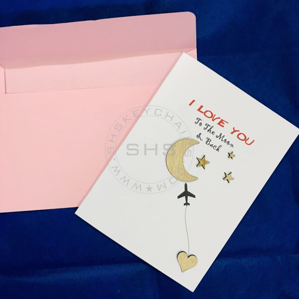 Greeting Card - I love you to the Moon and Back