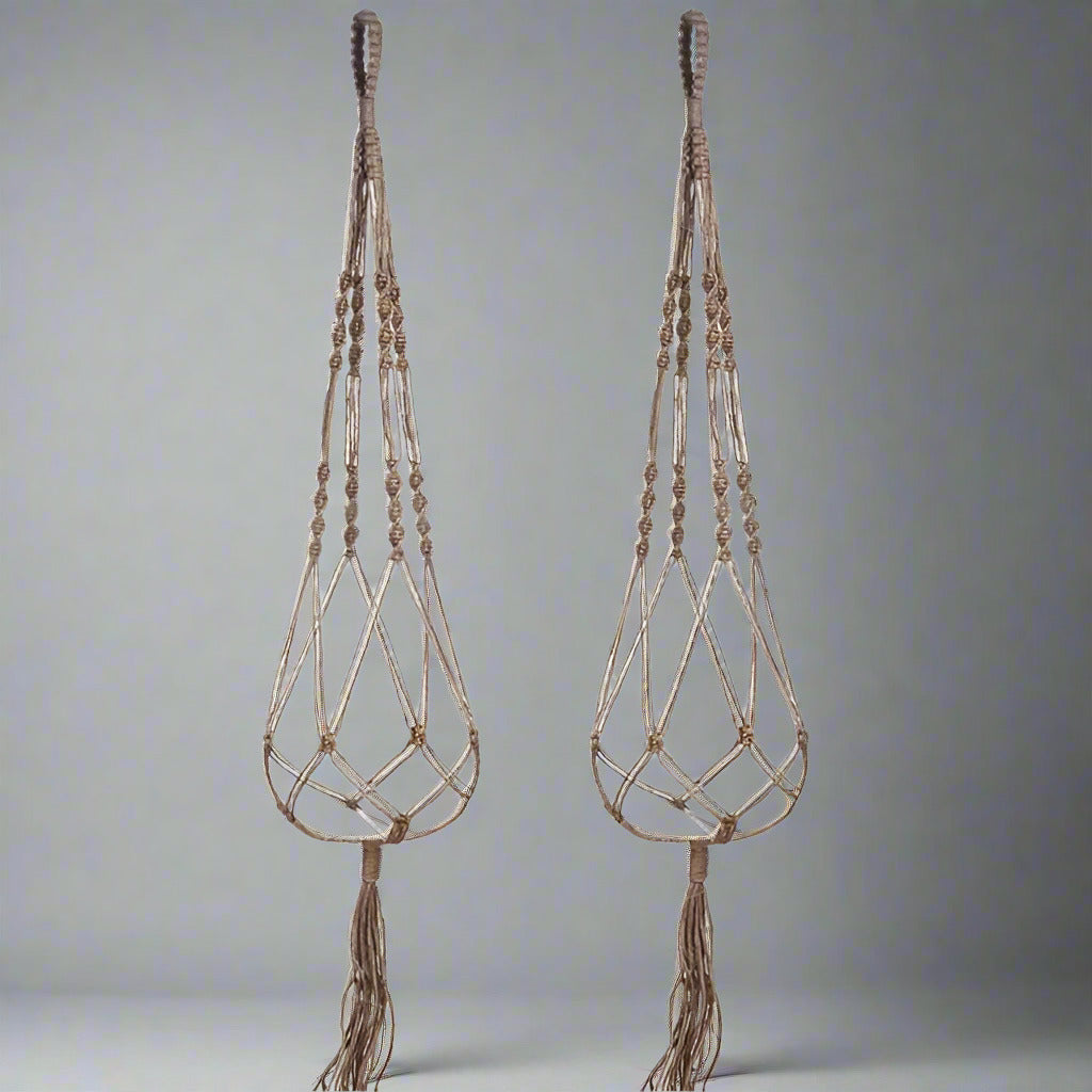 Handmade Jute Macramé Pair
