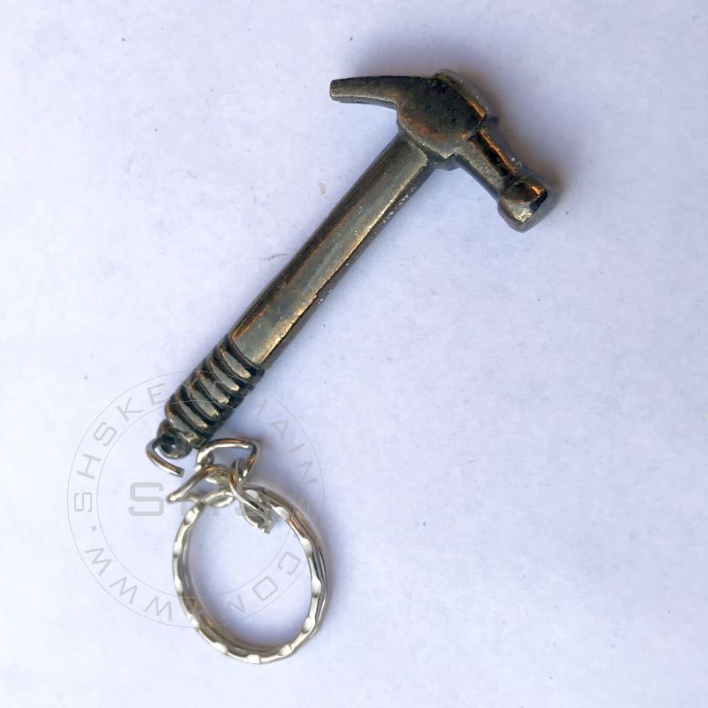 Miniature Metal Hammer keychain