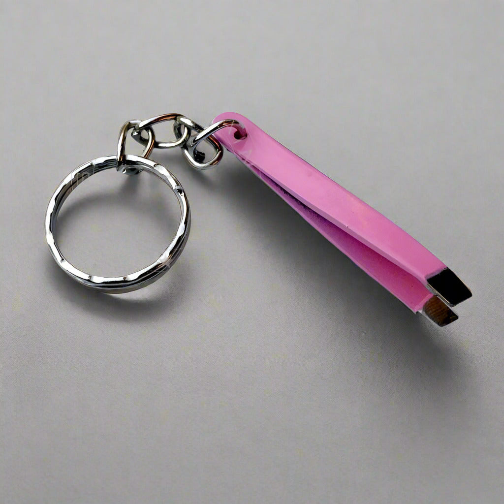Miniature Pink Tweezers keychain - Assorted Colors