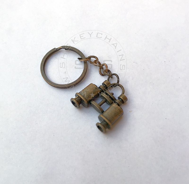 Miniature Binocular Shaped Keychain