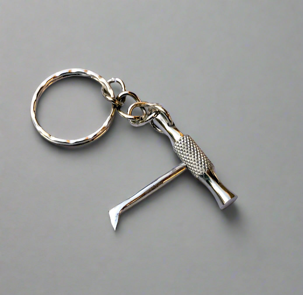 Miniature Cross bar Elevator Keyring - Stainless Steel