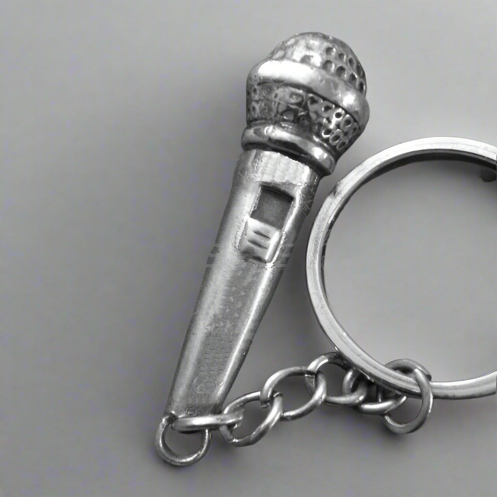 Miniature Musical Mic Shaped keychain