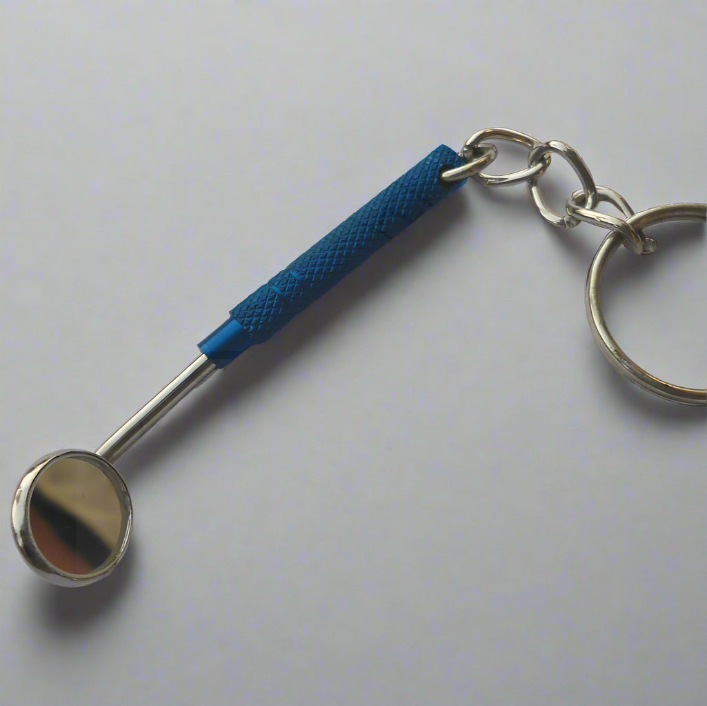 Dental Mouth Mirror Keychain with real Mirror - Assorted Colors
