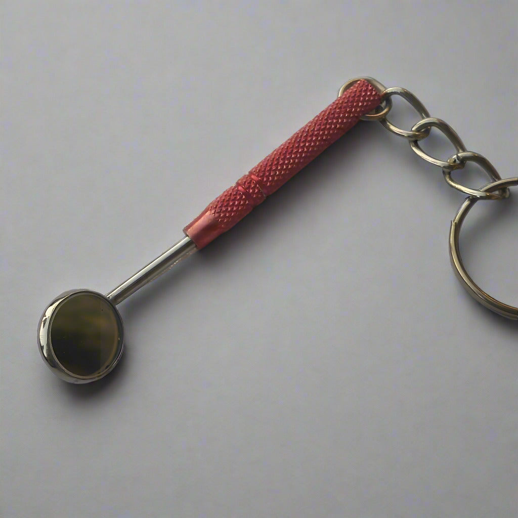 Dental Mouth Mirror Keychain with real Mirror - Assorted Colors
