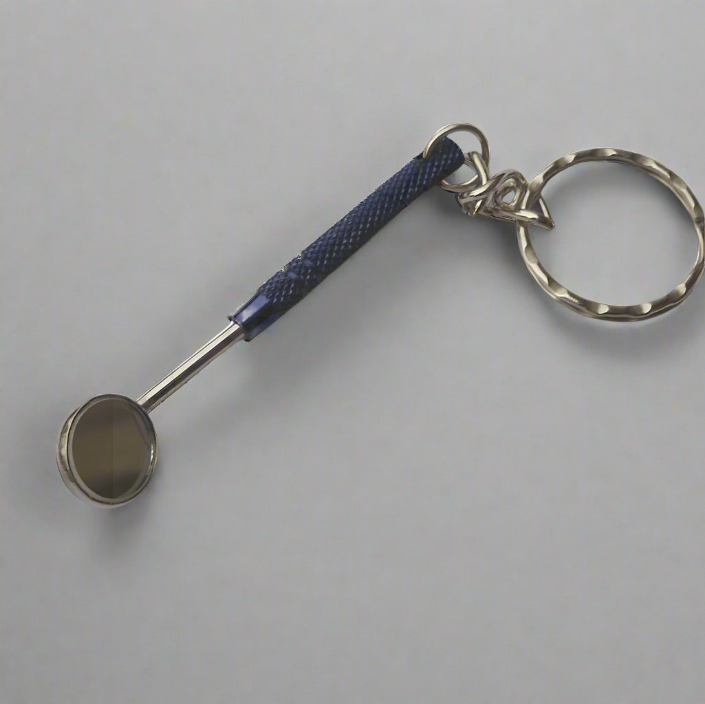 Dental Mouth Mirror Keychain with real Mirror - Assorted Colors