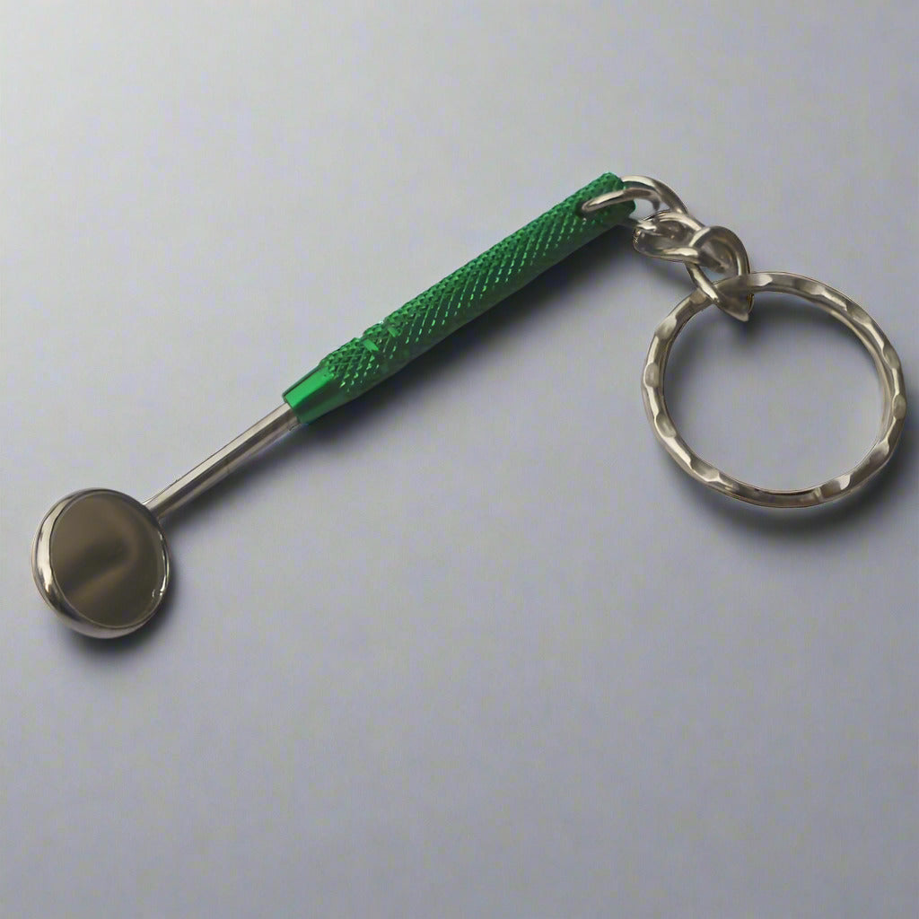 Dental Mouth Mirror Keychain with real Mirror - Assorted Colors
