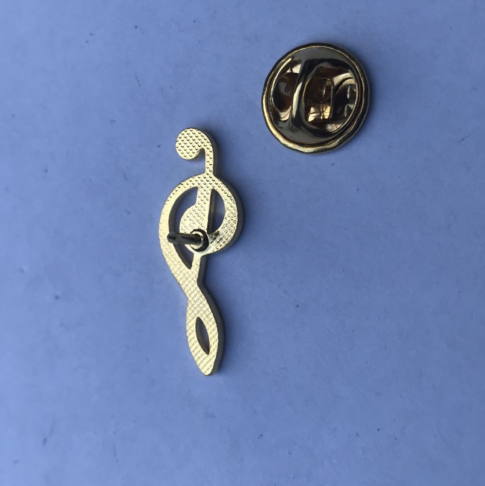Gold Plated Musical Note Lapel Pin