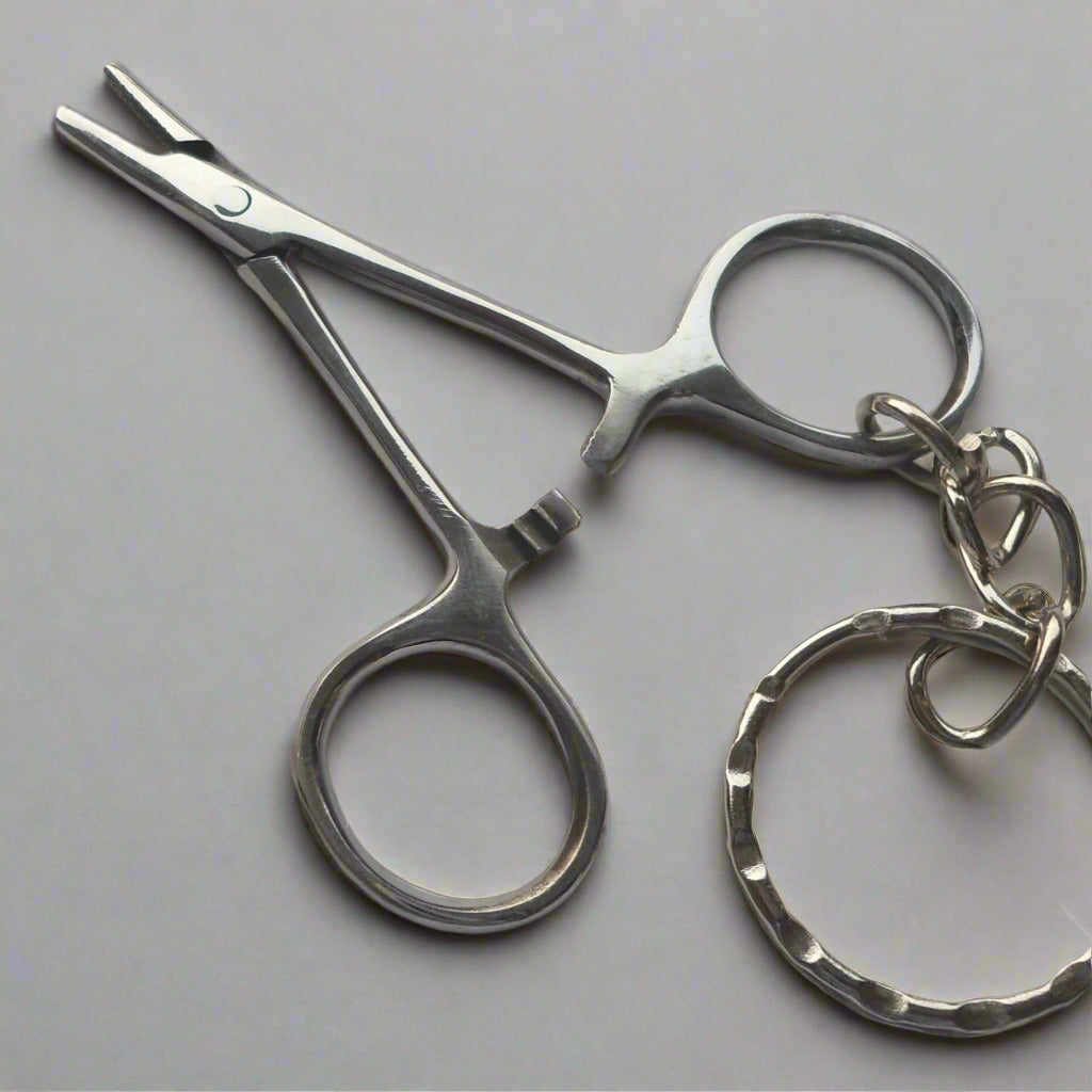 Keyring - Miniature Needle Holder Stainless Steel