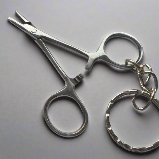 Keyring - Miniature Needle Holder Stainless Steel