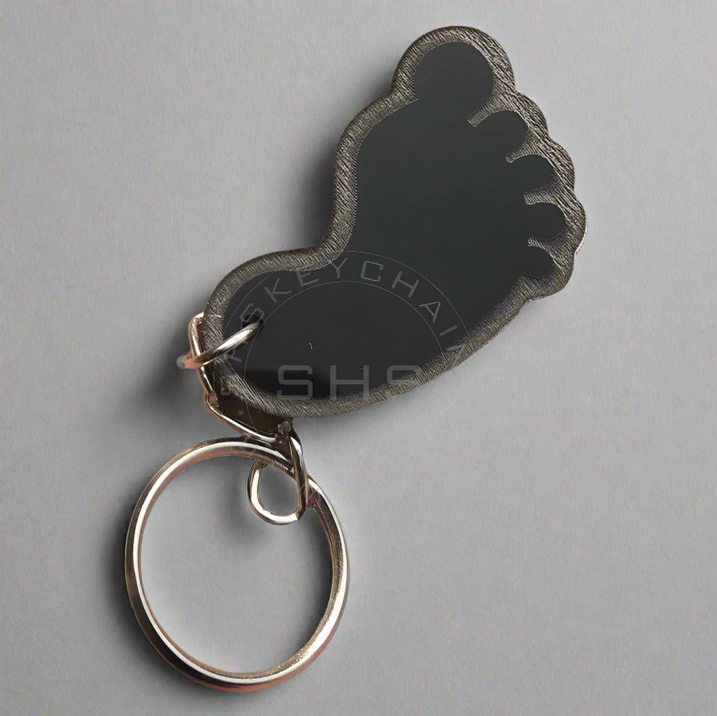 Foot Shaped Acrylic Keychain Pedicure Theme