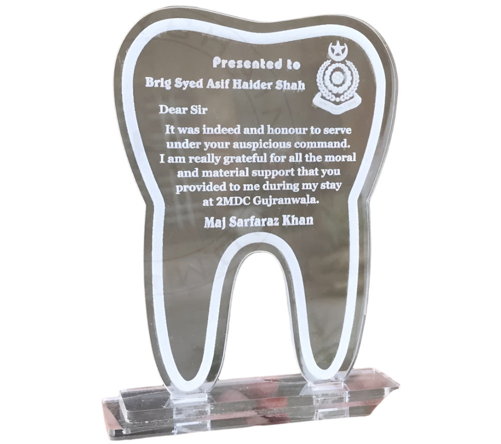 Personalized Tooth Shaped Dental Plaque