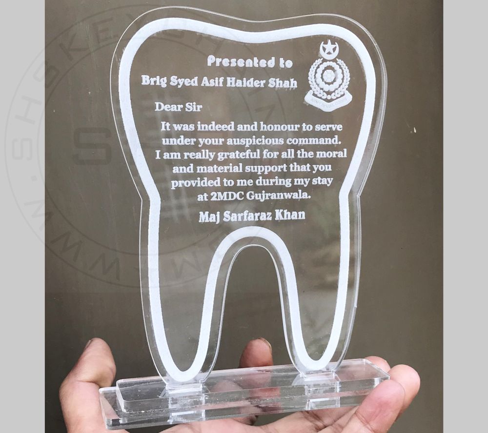 Personalized Tooth Shaped Dental Plaque