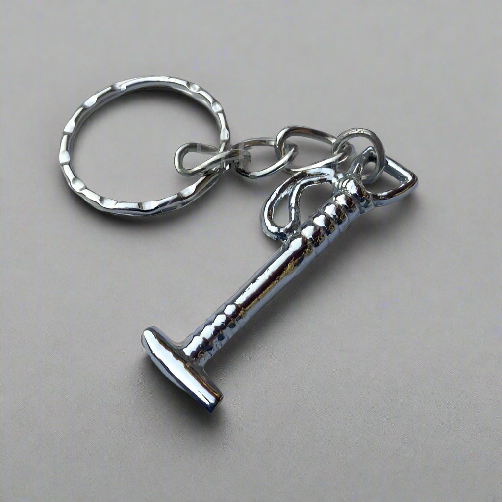 Miniature Polo Stick keychain