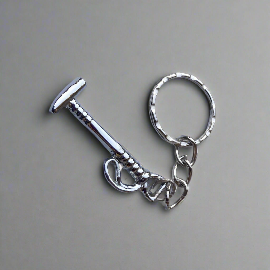 Miniature Polo Stick keychain