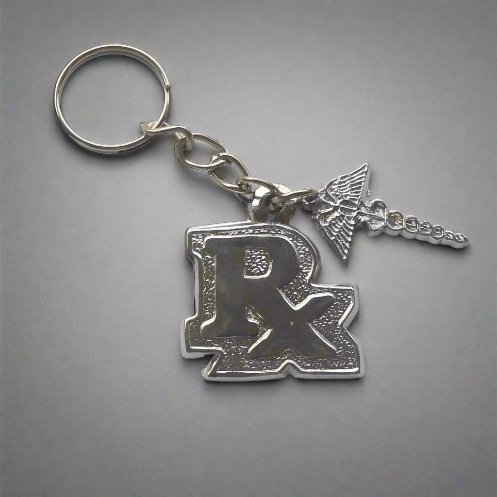 Keychain - RX Medical with Medical Symbol Charm