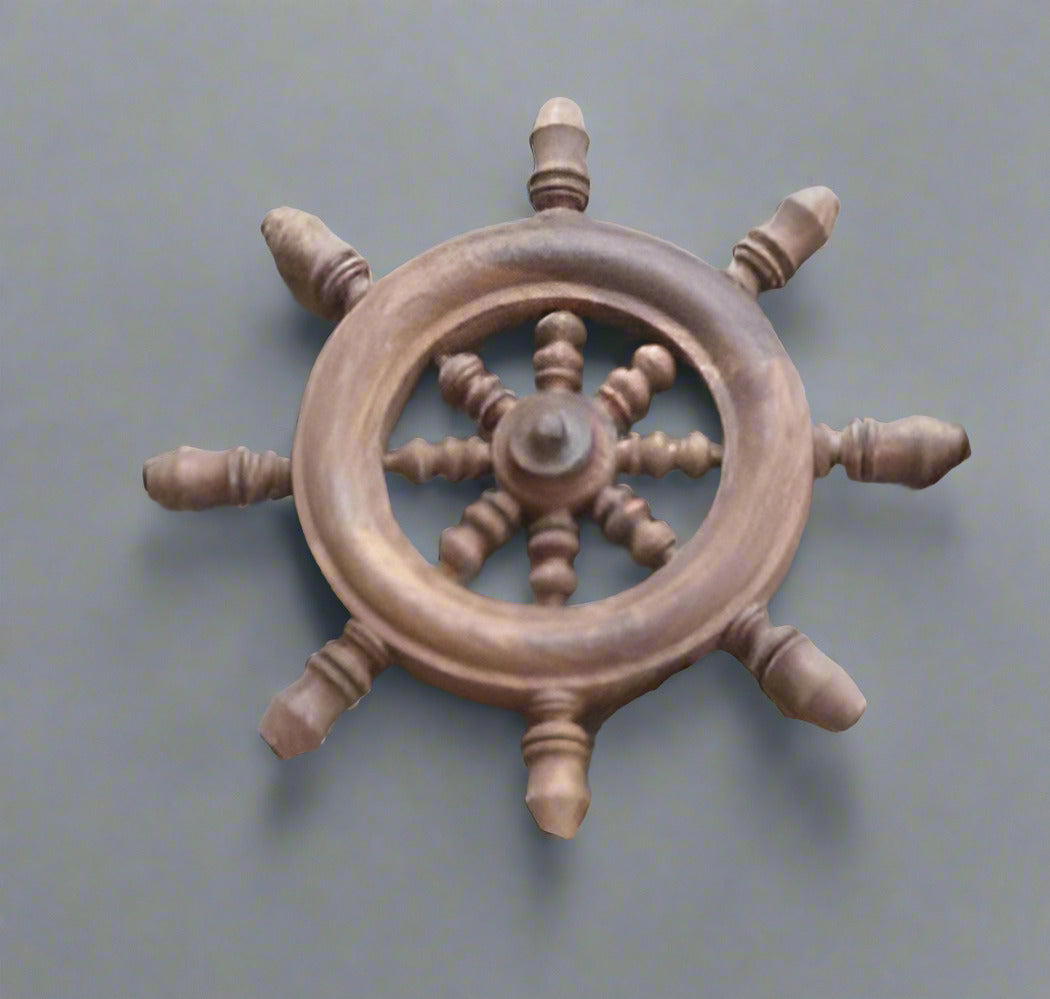 Handcrafted Rosewood Shipping Wheel-Assorted Sizes