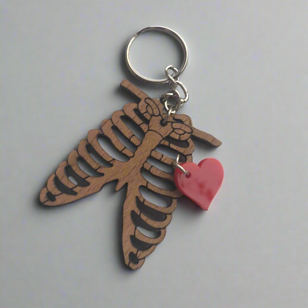 Keyring - A little Heart with Ribs