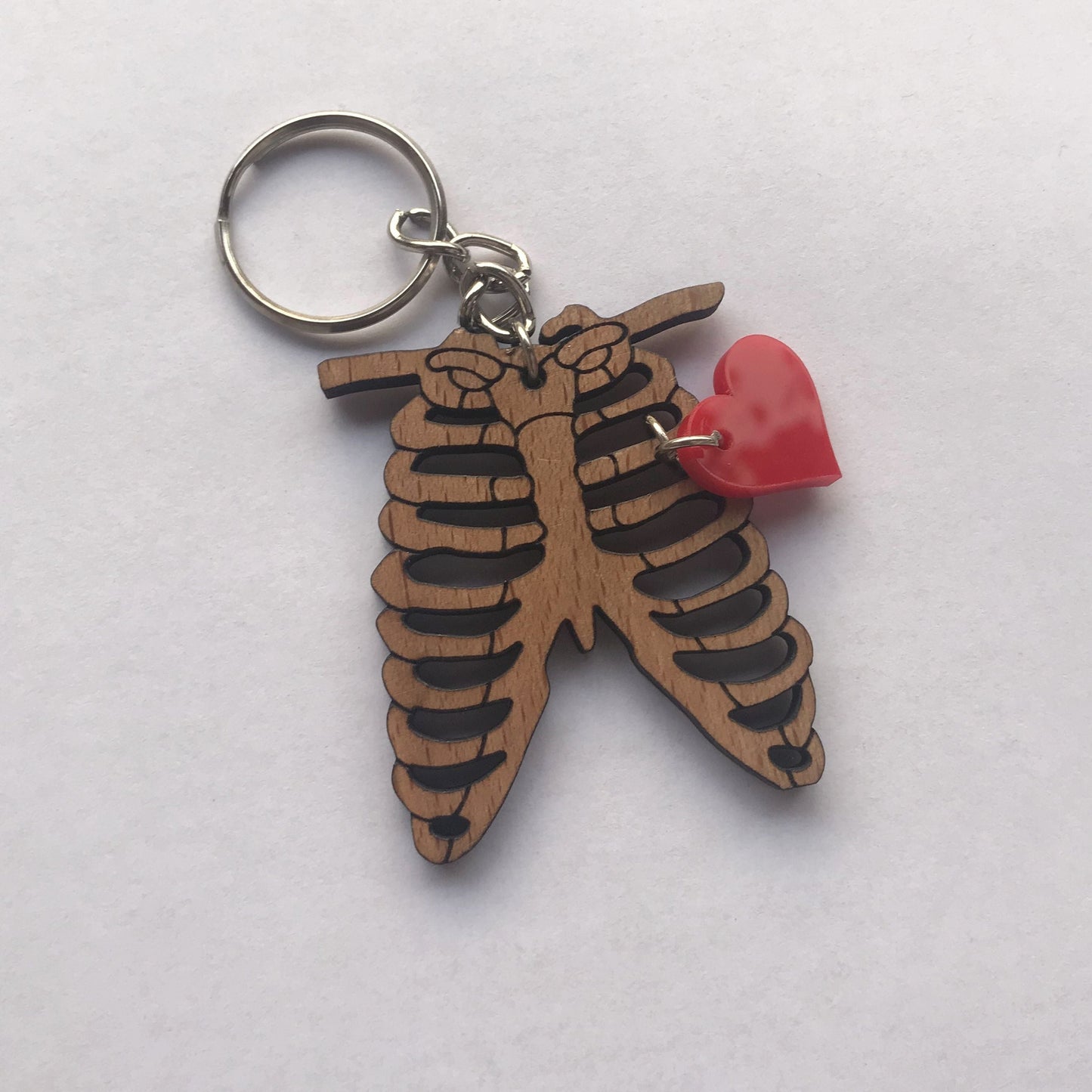 Keyring - A little Heart with Ribs