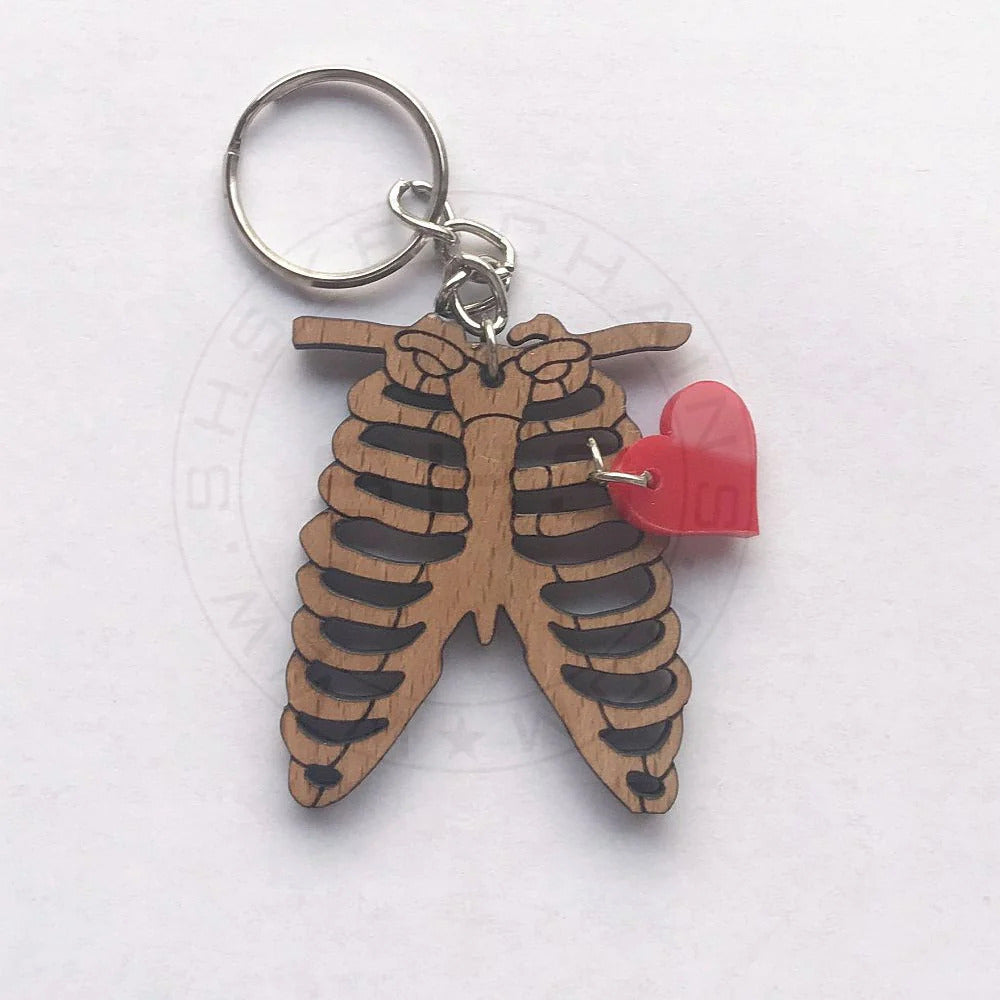 Keyring - A little Heart with Ribs