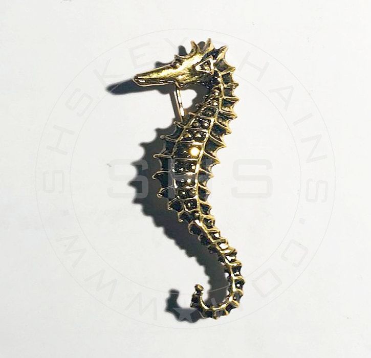 Seahorse Metal Brooch - Antique Finish