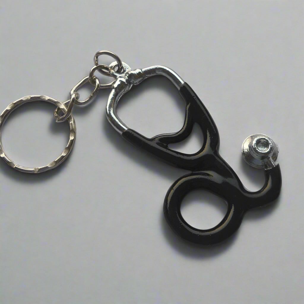 Keychain - Metal Stethoscope with Rubber Coating
