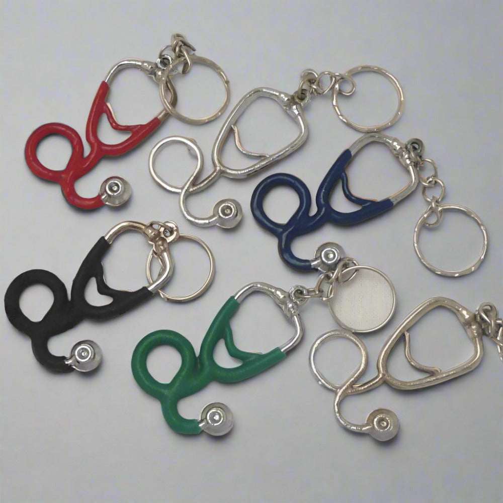 Keychain - Metal Stethoscope with Rubber Coating