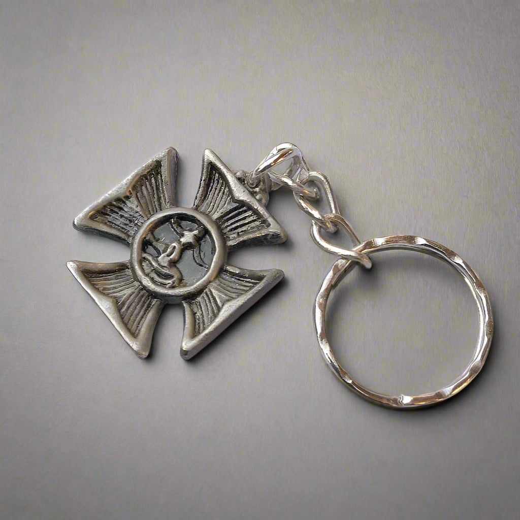 Surfer's Cross Vintage keychain - Assorted Finishes